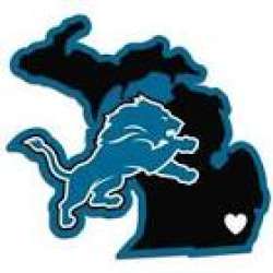 Detroit Lions Home State Vinyl Sticker