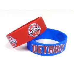 Detroit Pistons Bracelets - 2 Pack Wide - Special Order
