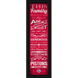 Detroit Pistons Family Cheer Print 8x24