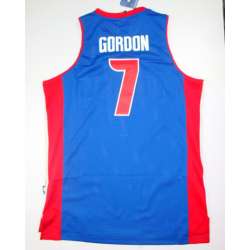 Detroit Pistons #7 Gordon Blue Swingman Jerseys