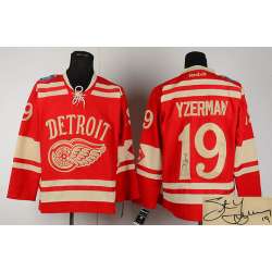 Detroit Red Wings #19 Steve Yzerman 2014 Winter Classic Red Signature Edition Jerseys
