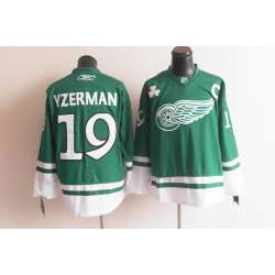 Detroit Red Wings #19 yzerman green Jerseys