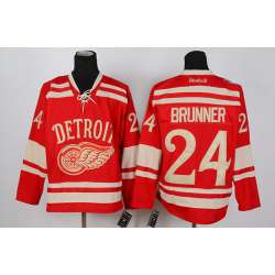 Detroit Red Wings #24 Brunner 2014 Winter Classic Red Jerseys