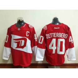 Detroit Red Wings #40 Henrik Zetterberg Red 2016 Stadium Series Jerseys