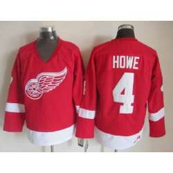 Detroit Red Wings #4 Howe Red Jerseys