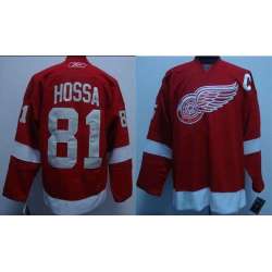 Detroit Red Wings #81 Marian Hossa red Jerseys