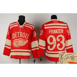 Detroit Red Wings #93 Johan Franzen Red Signature Edition Jerseys