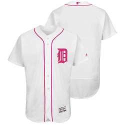 Detroit Tigers Blank White Home 2016 Mother's Day Flexbase Collection Stitched Baseball Jersey Jiasu