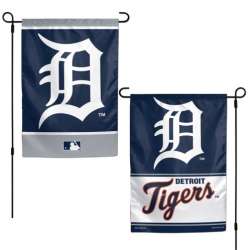 Detroit Tigers Flag 12x18 Garden Style 2 Sided