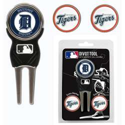 Detroit Tigers Golf Divot Tool with 3 Markers