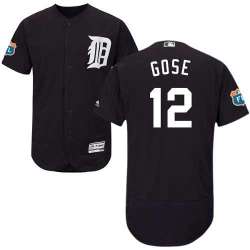 Detroit Tigers #12 Anthony Gose Navy Flexbase Stitched Jersey DingZhi