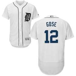 Detroit Tigers #12 Anthony Gose White Flexbase Stitched Jersey DingZhi