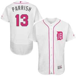Detroit Tigers #13 Lance Parrish White Mother\'s Day Flexbase Stitched Jersey DingZhi