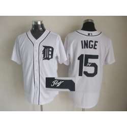 Detroit Tigers #15 Inge White Signature Edition Jerseys