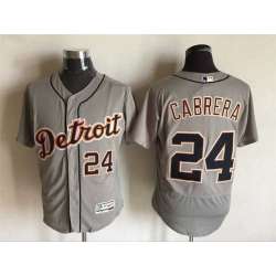 Detroit Tigers #24 Miguel Cabrera Gray 2016 Flexbase Collection Stitched Jersey