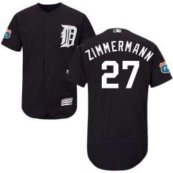 Detroit Tigers #27 Jordan Zimmermann Navy Flexbase Stitched Jersey DingZhi
