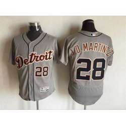 Detroit Tigers #28 J.D.Martinez Gray 2016 Flexbase Collection Stitched Jersey