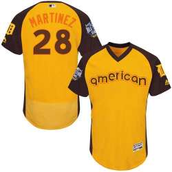 Detroit Tigers #28 J.D. Martinez Yellow 2016 MLB All Star Game Flexbase Batting Practice Player Stitched Jersey DingZhi
