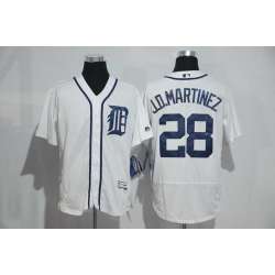 Detroit Tigers #28 J. D. Martinez White Flexbase Collection Stitched Baseball Jersey