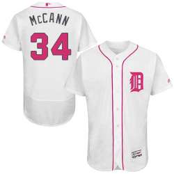 Detroit Tigers #34 James McCann White Mother's Day Flexbase Stitched Jersey DingZhi