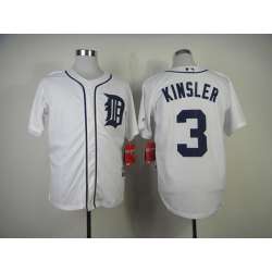 Detroit Tigers #3 Ian Kinsler White Jerseys