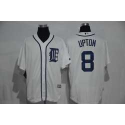 Detroit Tigers #8 Justin Upton Cream New Cool Base Stitched Baseball Jersey