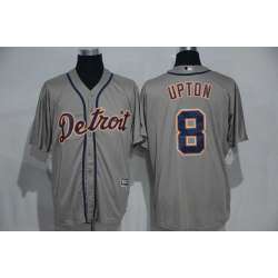 Detroit Tigers #8 Justin Upton Gray New Cool Base Stitched Baseball Jersey