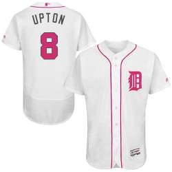 Detroit Tigers #8 Justin Upton White Mother's Day Flexbase Stitched Jersey DingZhi