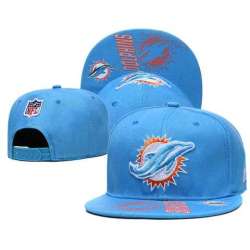 Dolphins Team Logo Blue Adjustable Hat GS