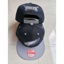 Eagles Team Logo Black Gray Adjustable Hat LT