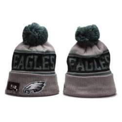 Eagles Team Logo Gray Pom Knit Hat YP