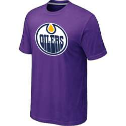 Edmonton Oilers Big & Tall Logo Purple T-Shirt