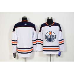 Edmonton Oilers Blank White Adidas Stitched Jersey