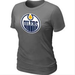 Edmonton Oilers Women\'s Big & Tall Logo D.Grey T-Shirt