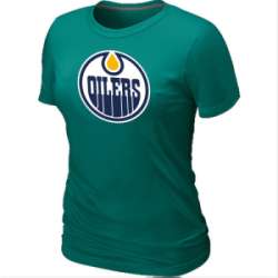Edmonton Oilers Women\'s Big & Tall Logo L.Green T-Shirt