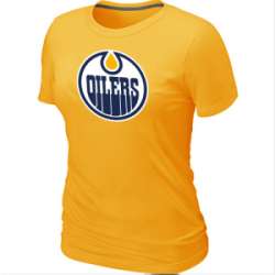 Edmonton Oilers Women\'s Big & Tall Logo Yellow T-Shirt