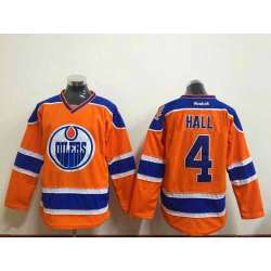 Edmonton Oilers #4 Taylor Hall 2015 Orange Jerseys