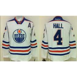 Edmonton Oilers #4 Taylor Hall White Jerseys