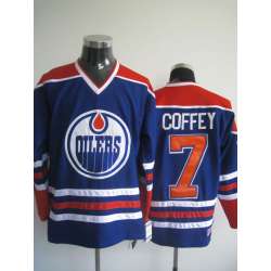 Edmonton Oilers #7 COFFEY Royal Blue CCM Jerseys