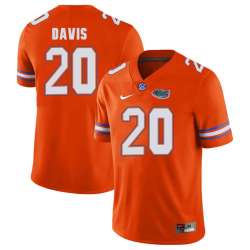 Florida Gators #20 Malik Davis Orange College Football Jersey
