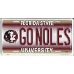 Florida State Seminoles GO NOLES Metal Plate