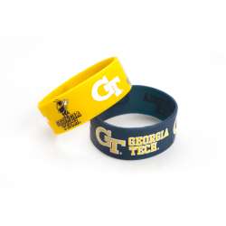 Georgia Tech Yellow Jackets Bracelets - 2 Pack Wide - Special Order