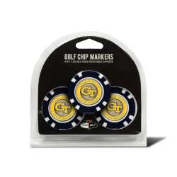 Georgia Tech Yellow Jackets Golf Chip with Marker 3 Pack - Special Order
