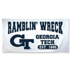 Georgia Tech Yellow Jackets Towel 30x60 Beach Style Spectra - Special Order