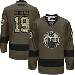 Glued Edmonton Oilers #19 Justin Schultz Green Salute to Service NHL Jersey