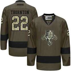 Glued Florida Panthers #22 Shawn Thornton Green Salute to Service NHL Jersey