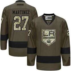 Glued Los Angeles Kings #27 Alec Martinez Green Salute to Service NHL Jersey