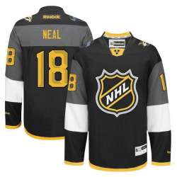 Glued Nashville Predators #18 James Neal Black 2016 All Star NHL Jersey