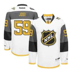 Glued Nashville Predators #59 Roman Josi White 2016 All Star NHL Jersey