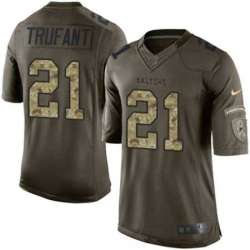 Glued Nike Atlanta Falcons #21 Desmond Trufant Men's Green Salute to Service NFL Limited Jersey